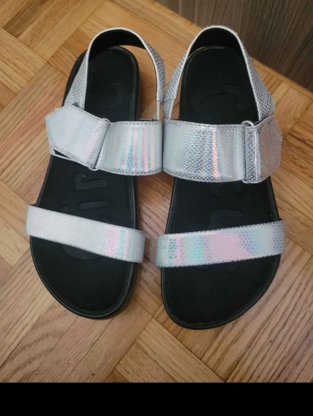 Silver Strap Sandals